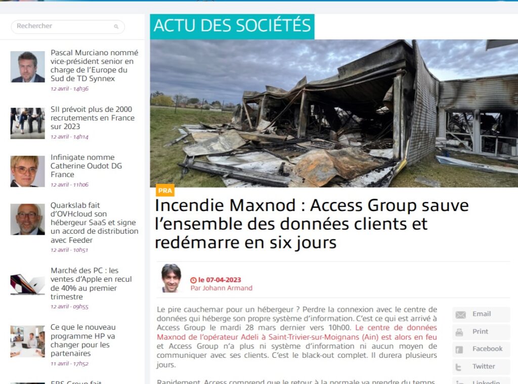 https://www.channelnews.fr/incendie-maxnod-access-group-sauve-lensemble-des-donnees-clients-et-redemarre-en-six-jours-124173